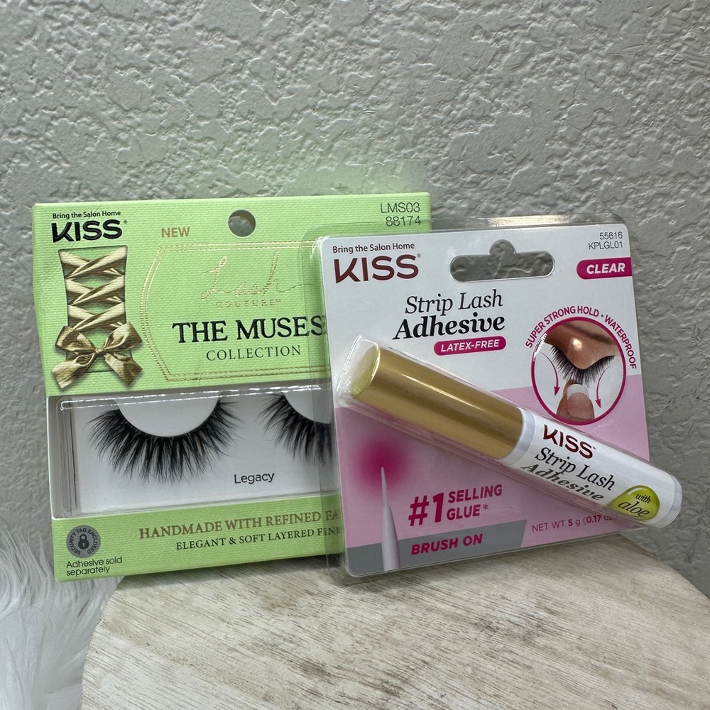 $6 🌙 Kiss Lash Couture The‎ Muses Lashes LEGACY + Adhesive NEW